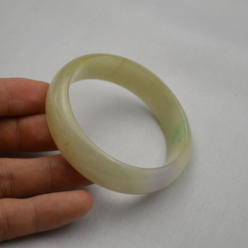 冰糯种黄加紫手镯