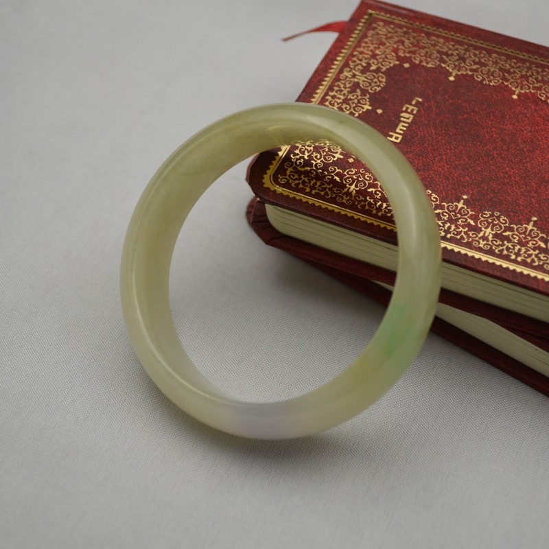 冰糯种黄加紫手镯